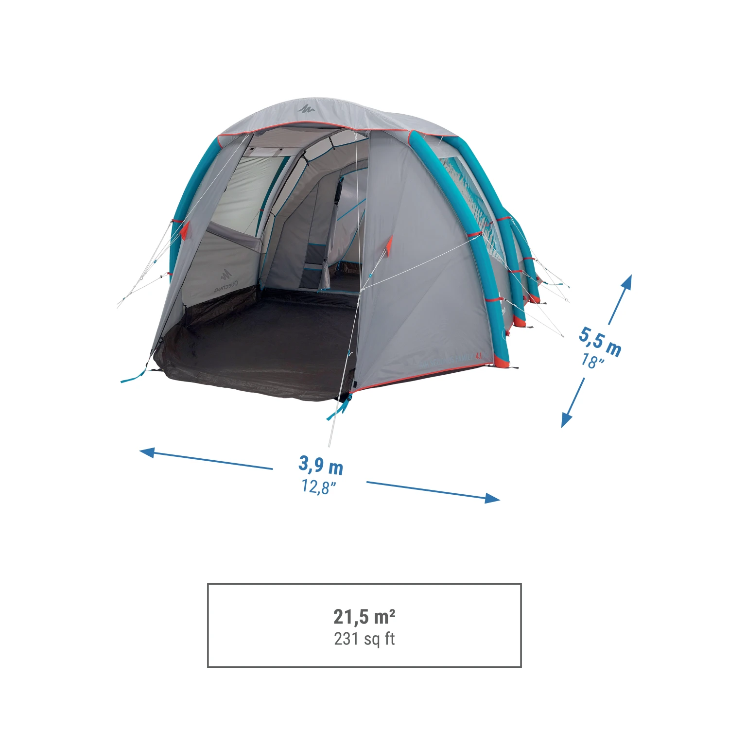 Quechua 4 Man Inflatable Tent - Air Seconds 4.1 5 Quechua 4 Man Inflatable Tent - Air Seconds 4.1 - Image 3