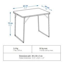 Quechua FOLDING CAMPING TABLE – 2 TO 4 PEOPLE -Camping Promotion Store k4080b7028c9fd78111c4dd7a6ae13060