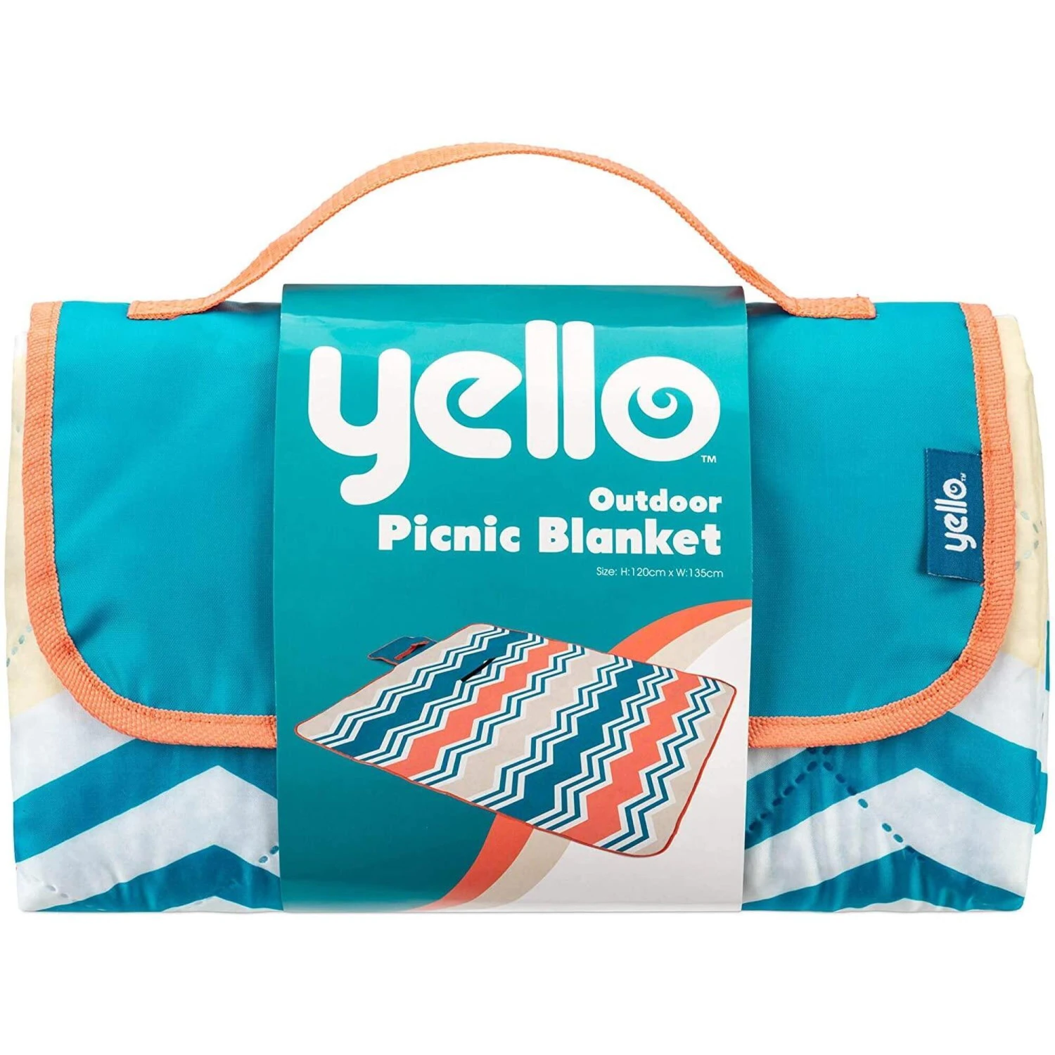 Yello Folding Picnic Blanket Zig Zag Design 3 Yello Folding Picnic Blanket Zig Zag Design