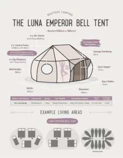 Luna Emperor Bell Tent -Camping Promotion Store kbe4402828513e30b81ff2f4a55b5bfc3