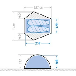 2 Man Dome Trekking Blackout Tent - MT500 F&B -Camping Promotion Store kc848671a3a5ea01d2201e540edd0ea41